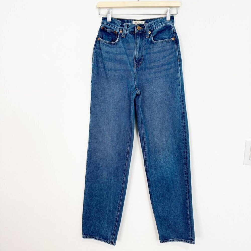 Madewell Denim Baggy Straight Leg High Rise Jeans Preppy Casual Contemporary 23 - Picture 2 of 11